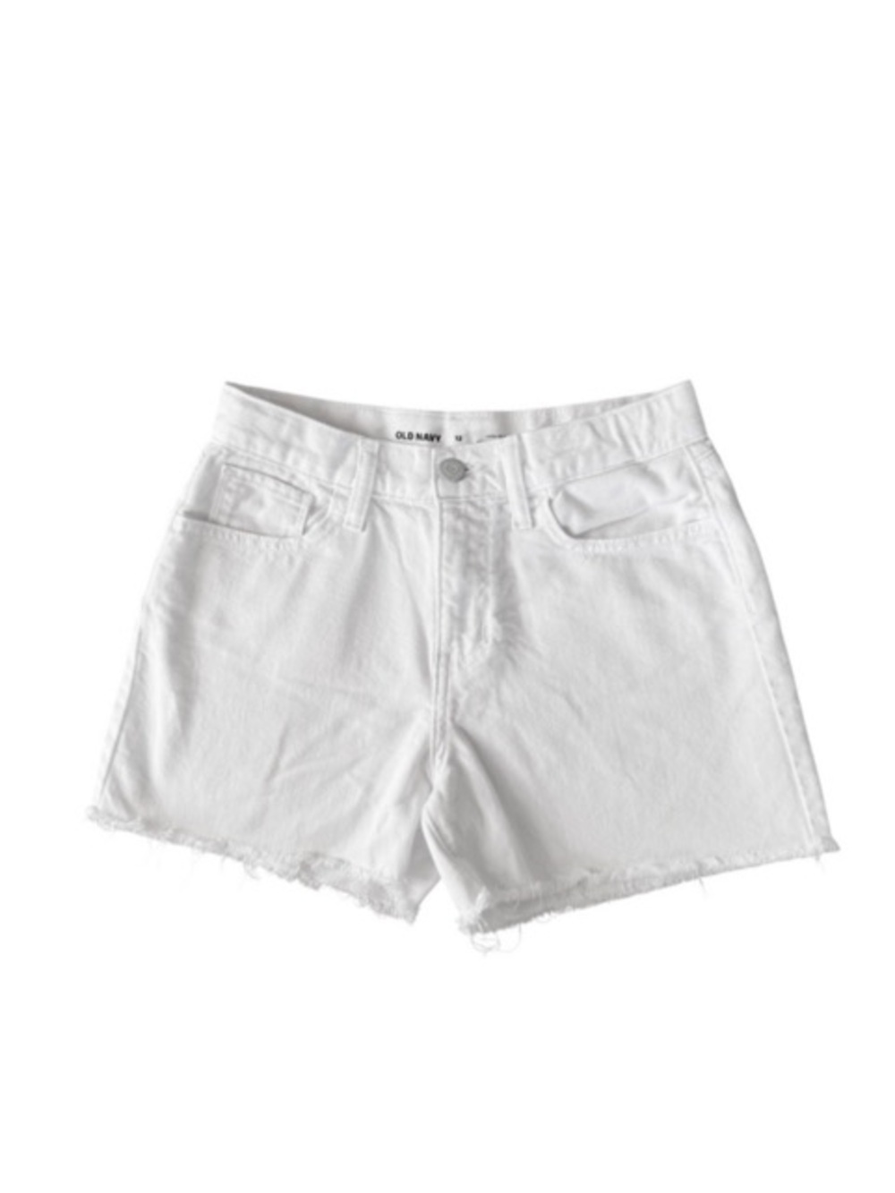 Old Navy Girls Adjustable Waist Jean Shorts White Sz 12